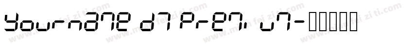 Yourname D7 Premium字体转换